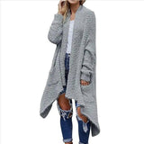 Mid Length Cardigan Thick Plush Women's Solid Color Long-8