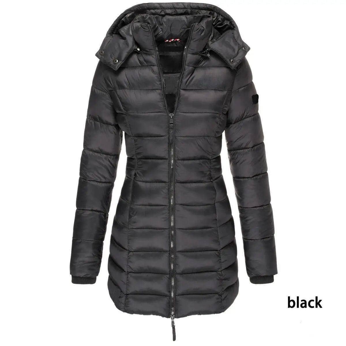 Mid-length Slim-fit Quilted Jacket-13