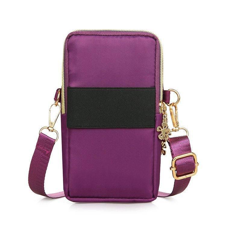 Mobile Phone Bag Women Shoulder Bag 3-layer Zipper Design Small Crossbody Shouder Bags Wallet Coin Purse-8