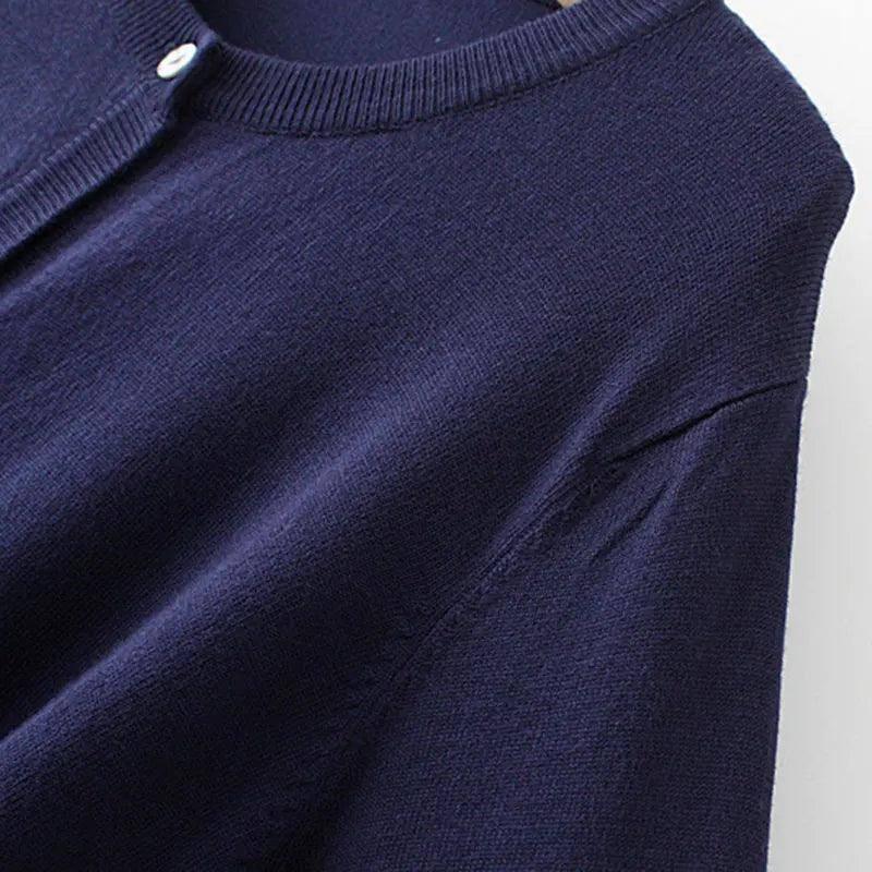 Navy Blue Cardigan: Classic & Versatile Knitwear-3