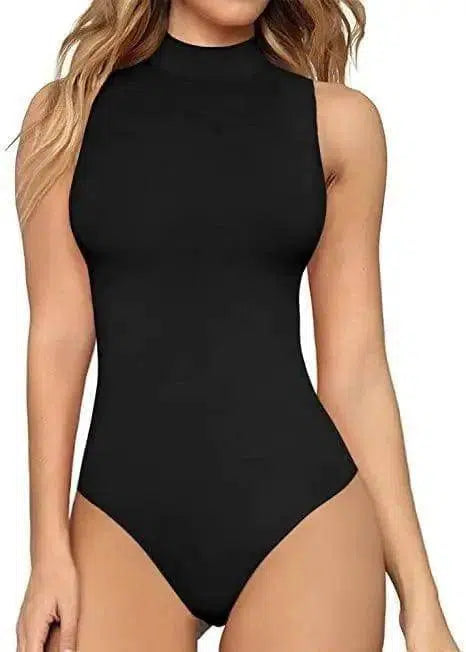 One Piece Swimsuit Casual Turtleneck Bottoming Shirt-7