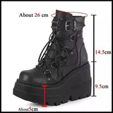 Platform Gothic Mid-calf Boots For Women Boots-6