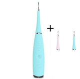 Portable Electric Dental Scaler Tooth Calculus Remover-Bluewith2head-2