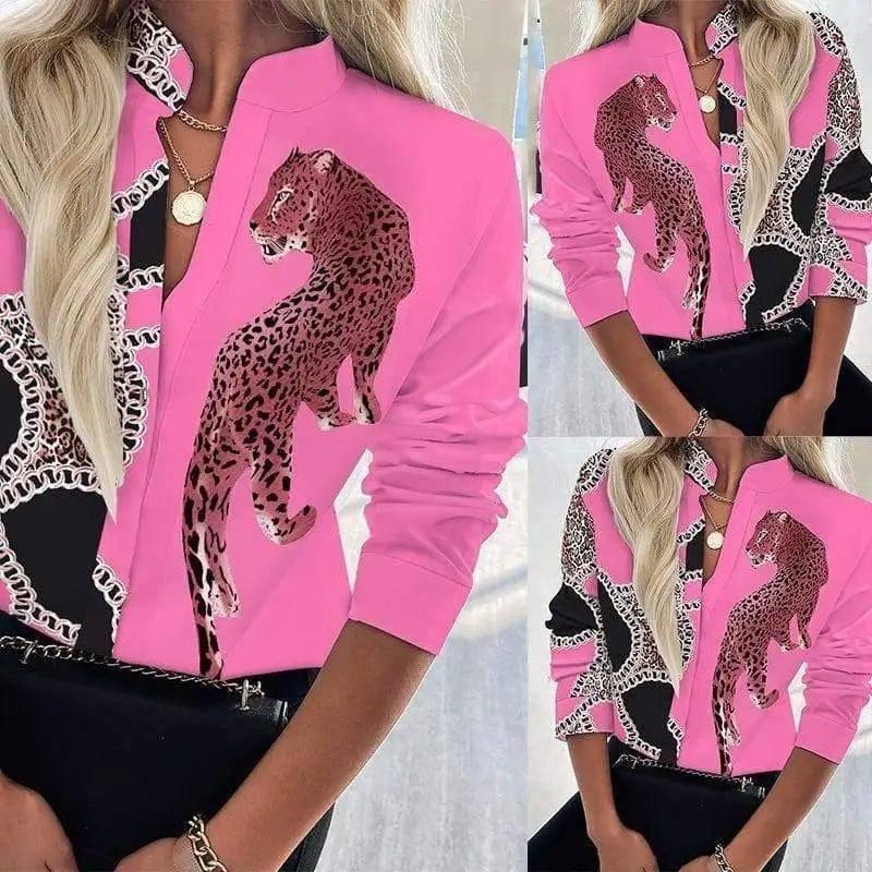 Printed Cardigan Single-Breasted Long-Sleeved Casual Shirt-1