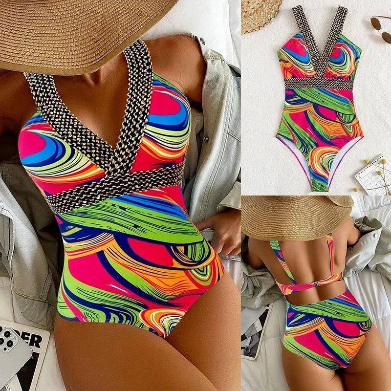 Riseado Sexy Push Up Swimsuit One Piece Swimwear Women 2023-U1883-5