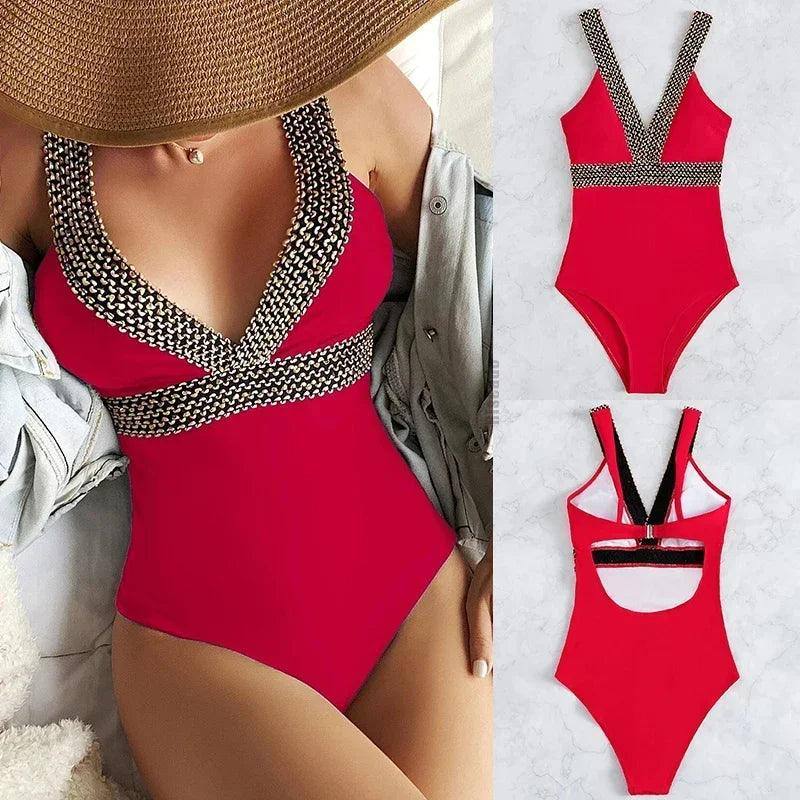 Riseado Push Up Swimsuit One Piece Swimwear Women-S0167-9