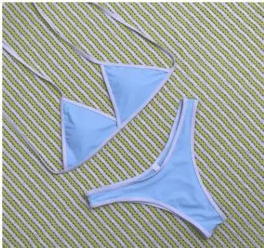 Trendy Affordable Swimwear - Two-Piece Bikini-Skyblue-7