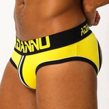 Sexy hollow buttocks boxer-Yellow-3