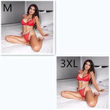 Sexy Lace Bandage Three-point Lace Sexy Lingerie Two-piece-SET1-2