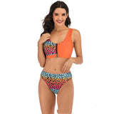 multicolor swimsuit split bikini-1