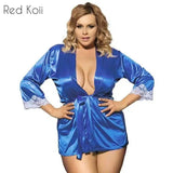 Pajamas Set With Belt ly Lingerie Nuisette-Blue-3