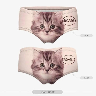 Panties Wholesale 3d Print Cat Cotton Underwear Women-2