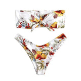 Printed Ladies Bikini Split Swimsuit-Purewhiteprinting-6