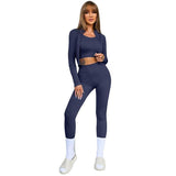 Solid Color Sleeveless Sports Suit Women-LC2611507 Dark Blue-8