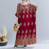 Spring Ethnic Style Plus Size Women's Cotton Silk Robe Loose-1