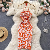 Chic Backless Knitted Dress for Every Occasion-orange-1