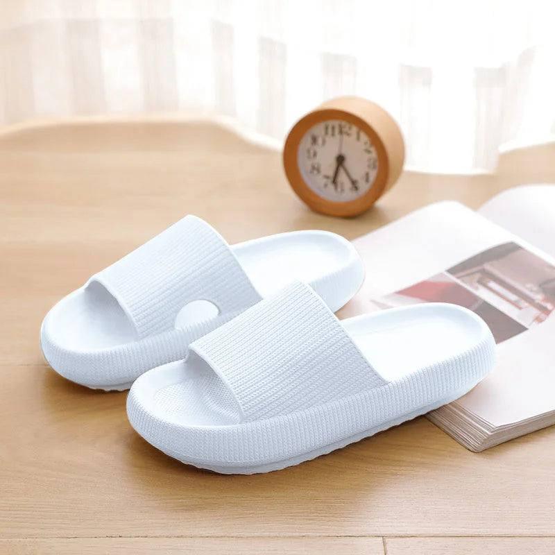 Summer Thick Bottom Cloud Slippers Women 2024 EVA Soft-WHITE-5