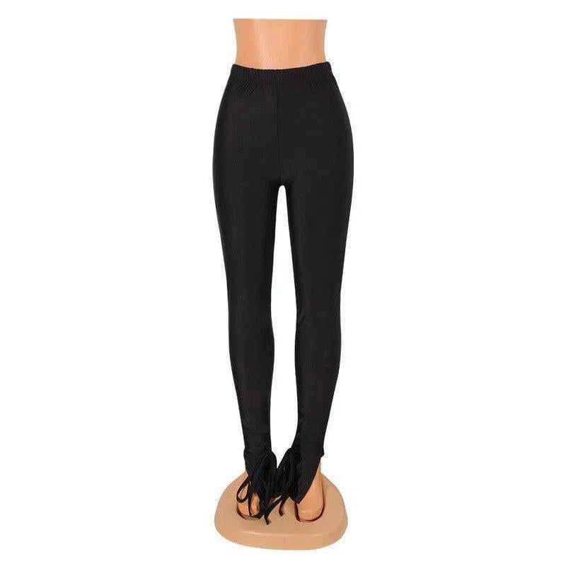 Tight Split Bell-bottom Pants Women-7