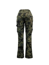 LW Plus Size Camo Print Side Pocket Cargo Pants camouflage Mid Waist Casual women Camo Pants Regular leisure lady Pants-5