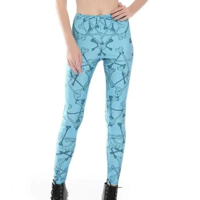 Vintage GeometricWomen Casual Yellow Leggings Plus Size 5-A-1