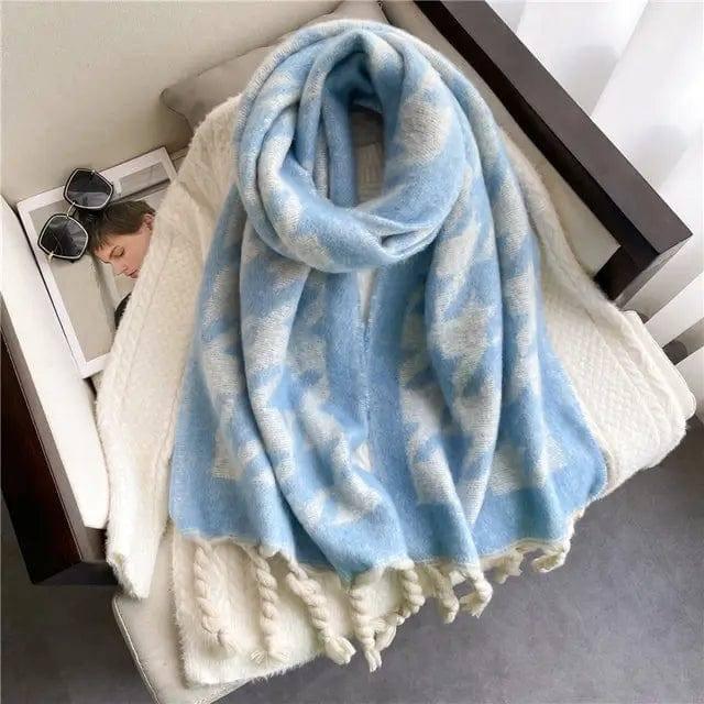 Winter Scarf Women Cashmere Warm Pashmina Solid Female Scarv-WT713-2