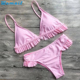 Womail Suit Bikini Swimwear Women Push-Up Padded Bra Beach-2