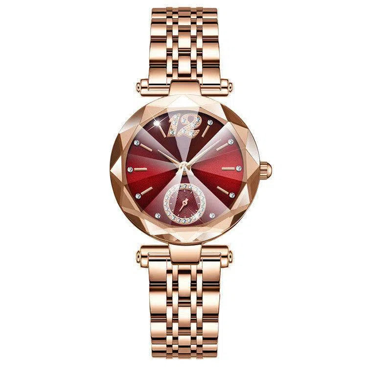 Women's Fashionable Multi-pronged Gradient Glass With Diamond Face Watch-5