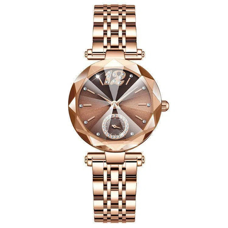 Women's Fashionable Multi-pronged Gradient Glass With Diamond Face Watch-6