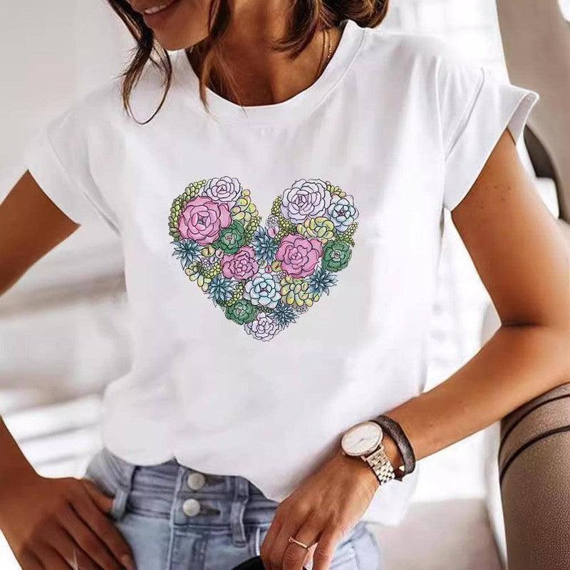 Women's Loose 3D Pattern T-shirt-3