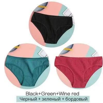 Women Underpants Solid Girls Briefs Sexy Female Lingerie-13