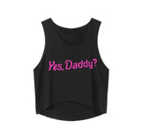 Yes Daddy Sleeveless Crop Top for Women-1